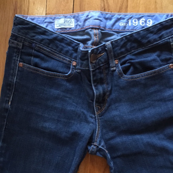 Gap dark blue straight leg skinny jeans - Picture 1 of 6